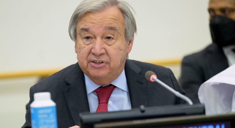 Secretário-geral António Guterres condena lançamento de míssil de possível alcance intermediário neste 4 de outubro